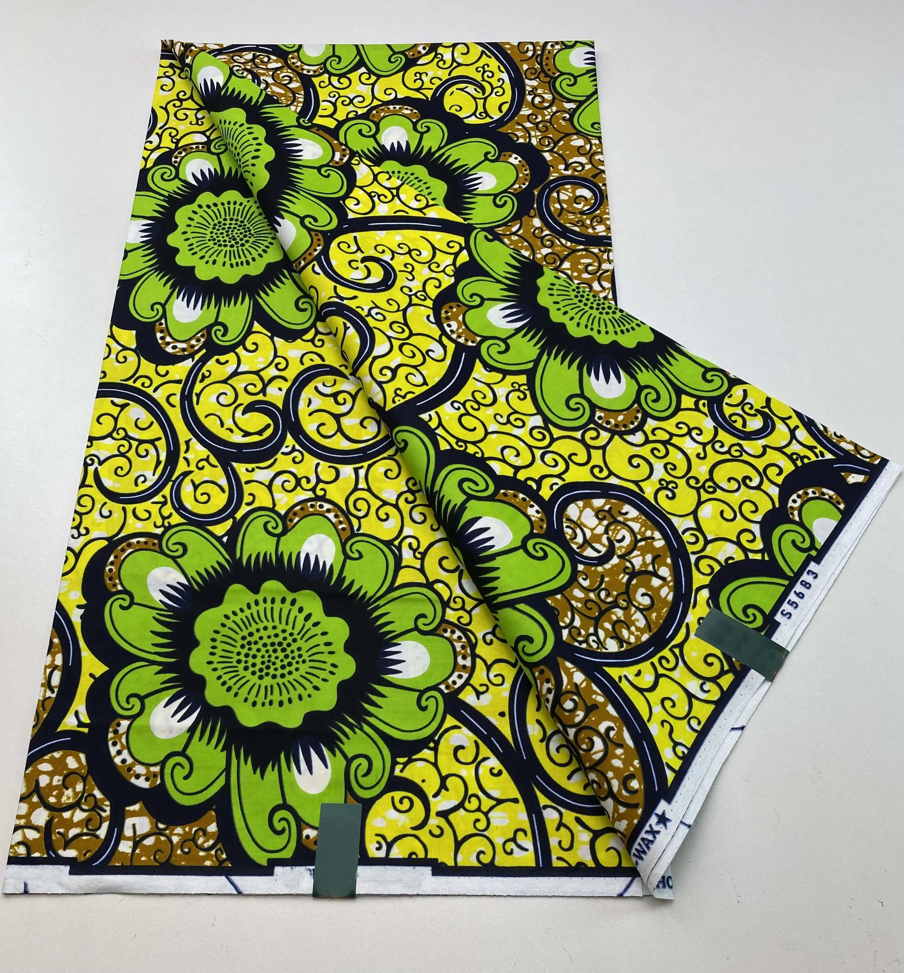 Guaranteed Veritable Original Fabric Real Wax Printed Fabric Ghana Ankara Pagne African Dress 100% Cotton Wax Pagne Soft Tissu