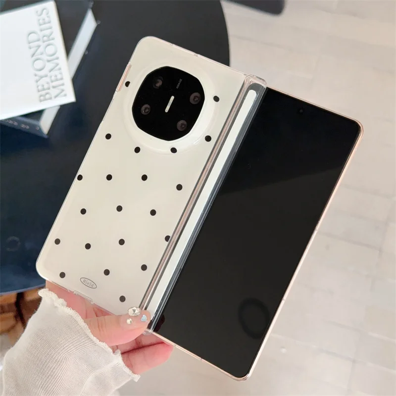 

Fashion ins Pop Cute Pattern Circular Dots Flip Case For Huawei Mate X3 X5 X6 model double-sided IMD protection Shell