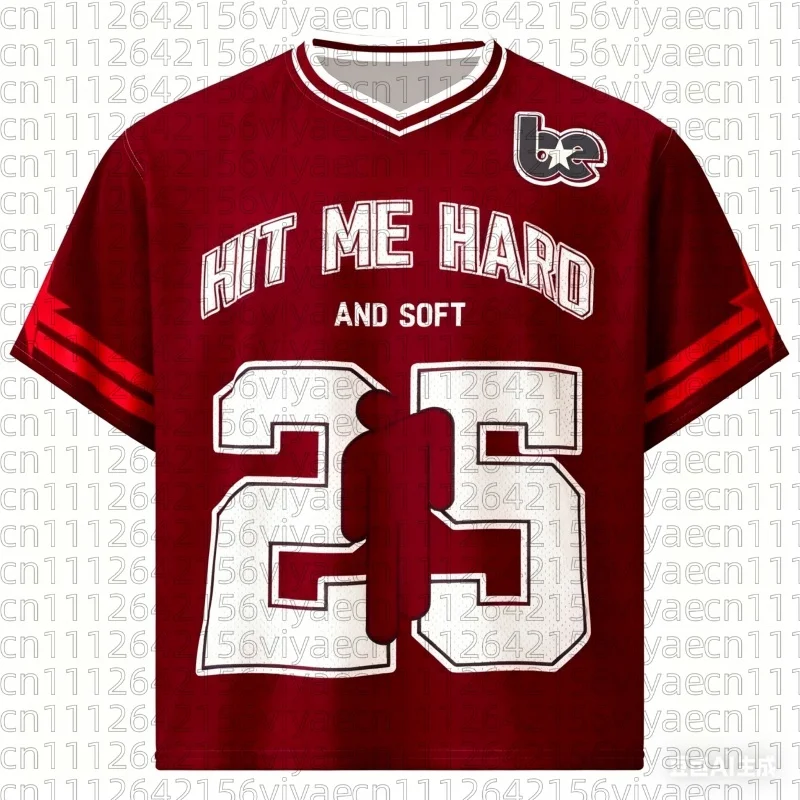 

2026 Unisex Football Jersey T-Shirt Breathable Short Sleeve Streetwear Casual Sports with _HIT ME HARD AND S9FT Family Kids Tees