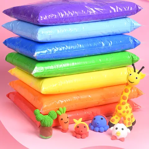 12 Colors Air Dry Modeling Clay Set Soft Non-toxic Playdough DIY Animal Doll Craft Kit Early Educational Toy Kids Birthday Gift