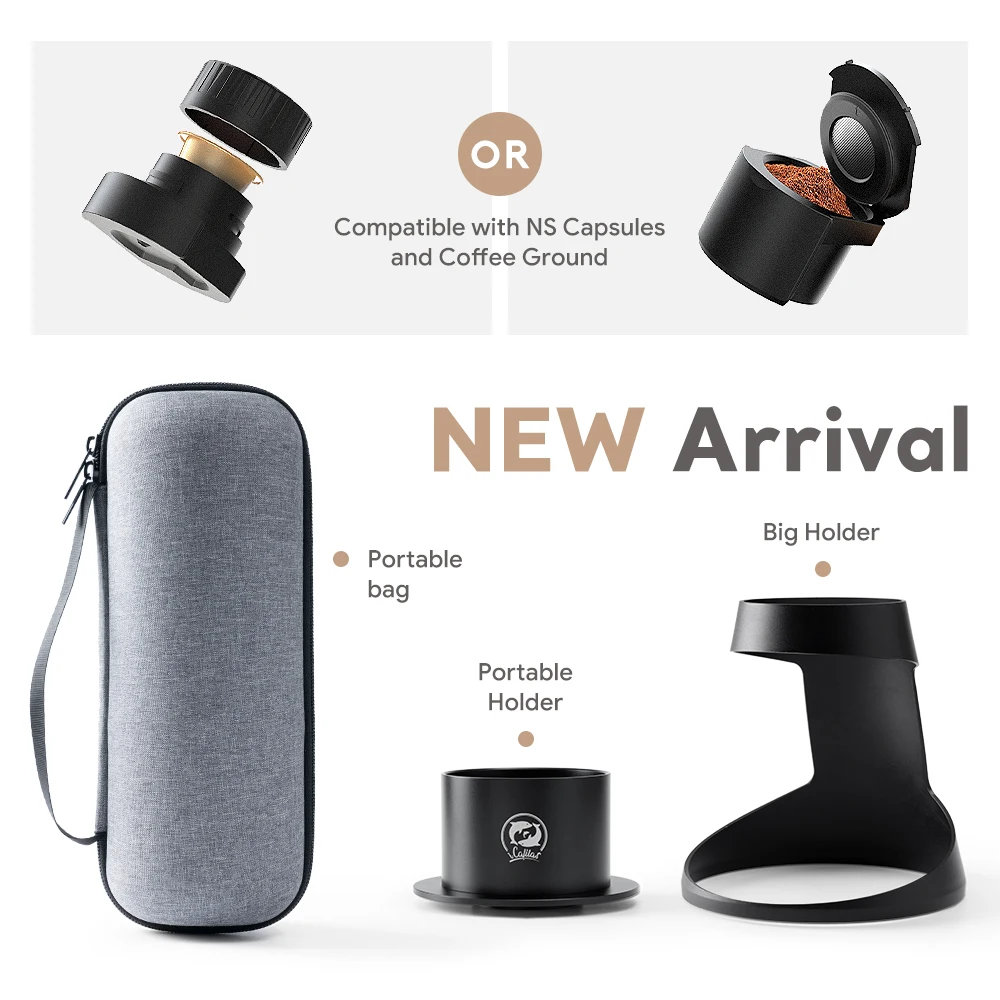 Capsule Powder Adapter / Portable Travel Bag / Holder For Car Coffee Maker Portable Espresso Machine Coffee Accessories