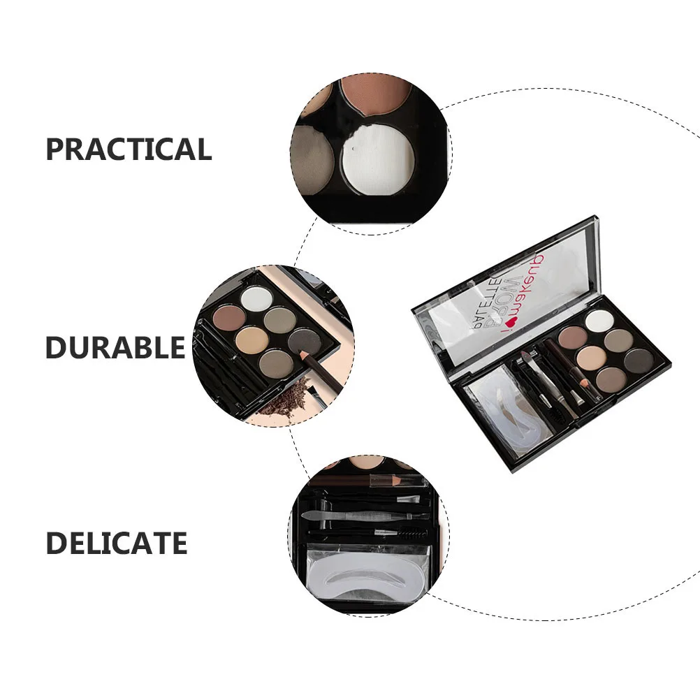 

1 Set Natural Eyebrow Powder Kit Girl Eyebrow Shaping Makeup Accessory Tools Portable Shadow Set Premium Material Safe Durable