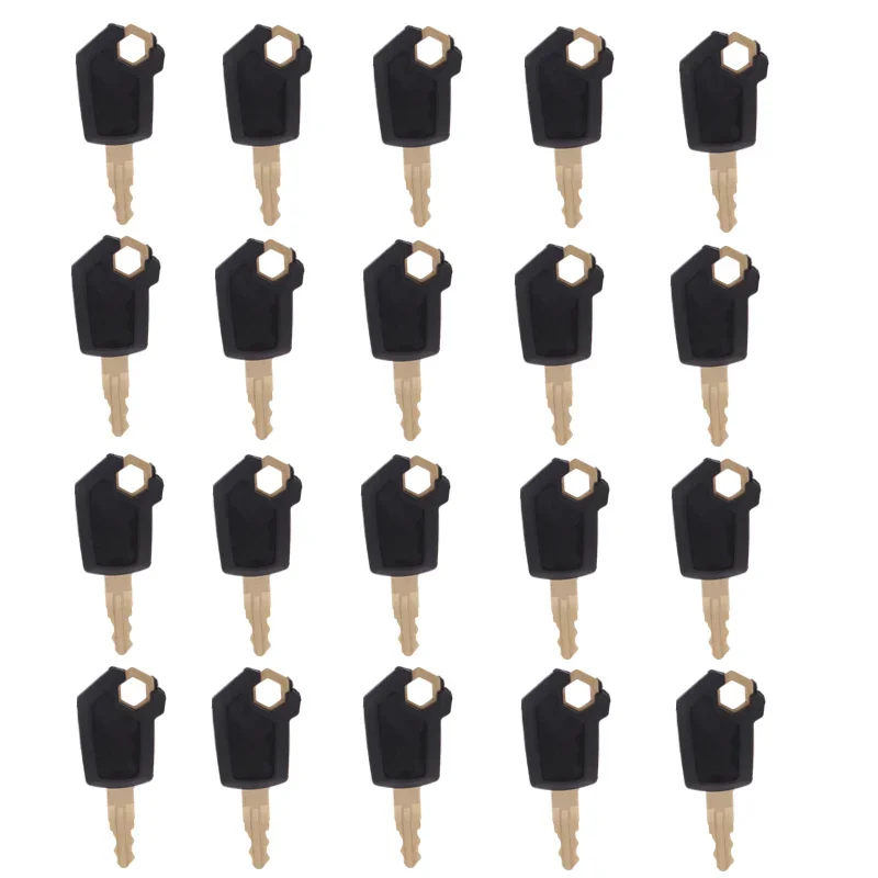 10/20PCS  Key For  5P8500 Heavy Equipment Ignition Loader Dozer Metal & Plastic Black & Gold