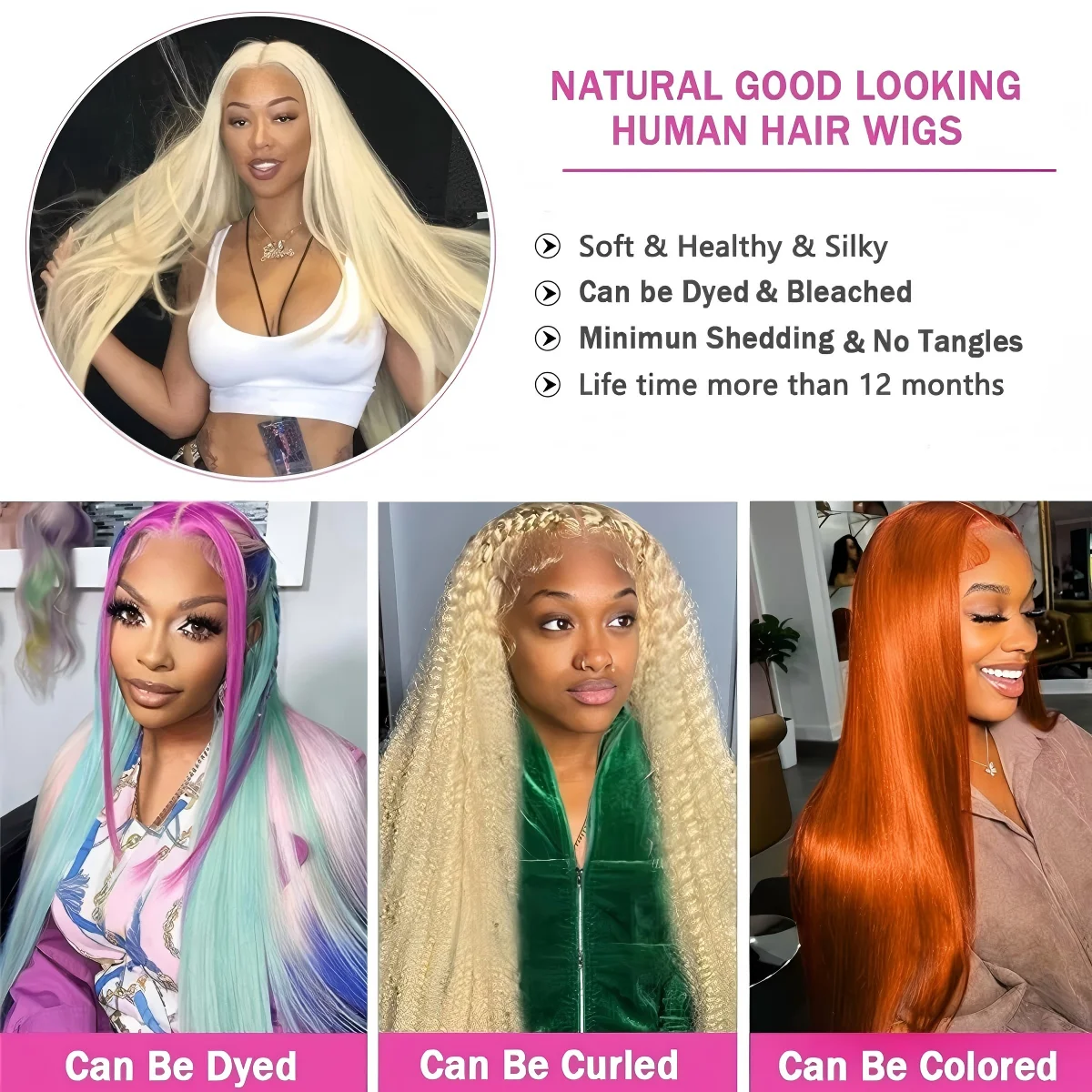613 Straight Human Hair Bundles Remy Brazilian Blonde 1/3/4 Bundles Deal Bone Straight Human Hair Unprocessed Extension Bundles Brazilian 613 Straight Human Hair for Black Women