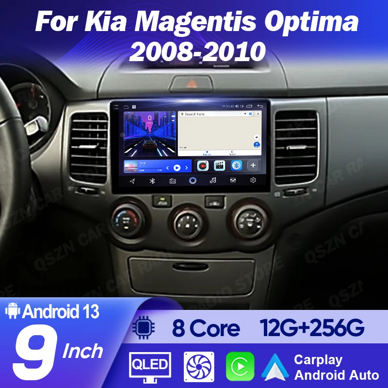 Android 14 Car Radio For Kia Magentis 2008 -2010 Kia Optima 2009 -2010 Carplay Autoradio Multimedia Video Player GPS Navigation
