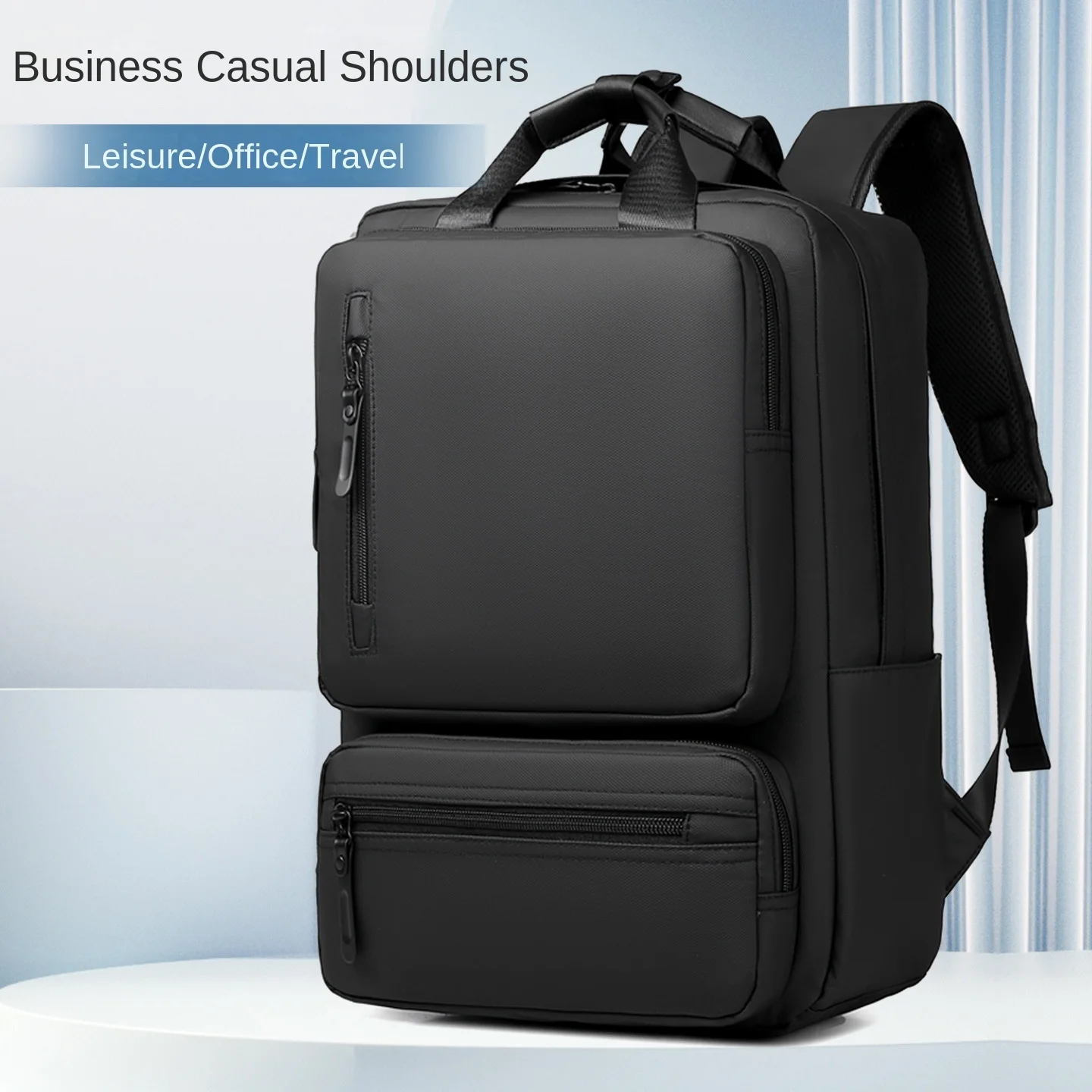 

Хорошее качество, многофункциональный модный рюкзак, двойная сумка на плечо для мужчин, кожаная пленка для ноутбука, компьютерная сумка, Лидер продаж