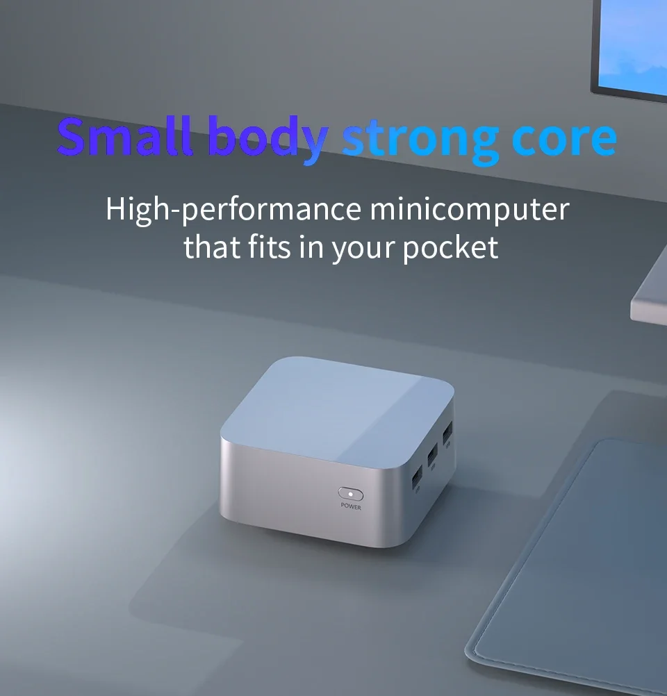 SZBOX T8 Plus Twin Lake N150 كمبيوتر صغير Windows 11 Pro LPDDR5 8GB/16GB 512GB SSD WIFI5 BT4.2 كمبيوتر ألعاب مكتبي لسطح المكتب