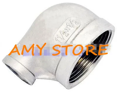 

SS304 1-1/2" x 1/2" Elbow 90 degree angled Reducer Pipe Fitting BSP Female threaded