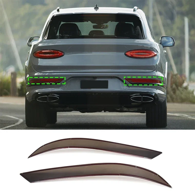 

For Bentley Bentayga 2021-2023 ABS Blackened Car Rear Fog Light Lamp Cover Trim Sticker Car Accessories