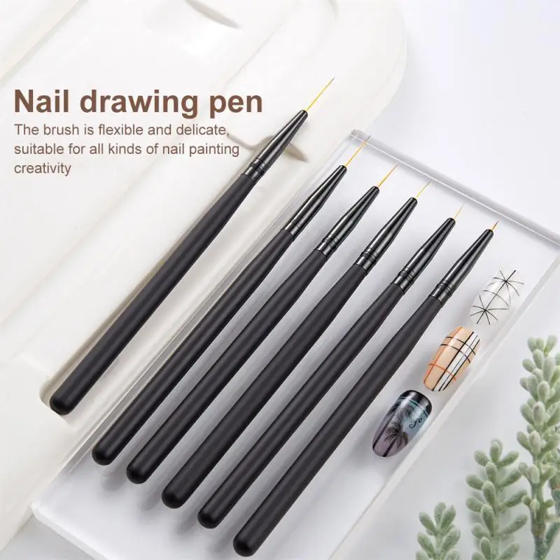 

Nail Art Brush Manicure Liner Painting Flower Gel Polish Tips Pen Grids 6/9/12/15/18/24mm