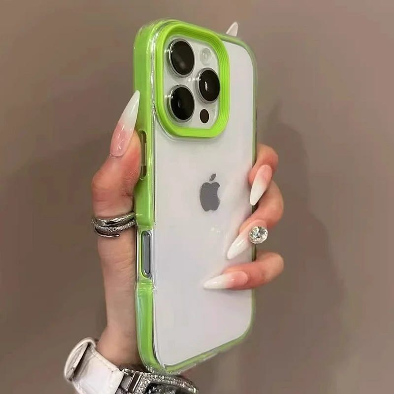 

Pop Soft Card Bag Candy Transparent Phone Case For IPhone 11 12 13 14 15 16 Pro Max Plus X Xs XR Max Bumber Back Cases Cover