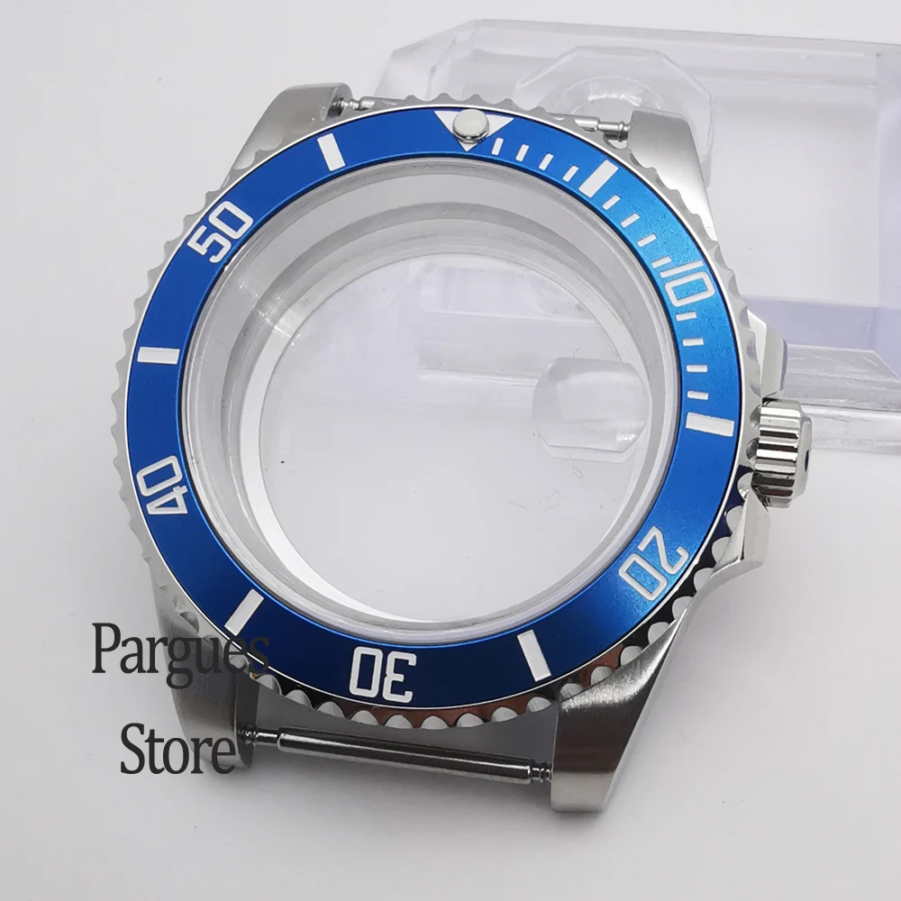 40mm Purple Blue Red Green Bezel Sapphire Glass Watch Case Fit NH35 NH34 DG2813/3804 Miyota8215 ETA2824 PT5000 Movement