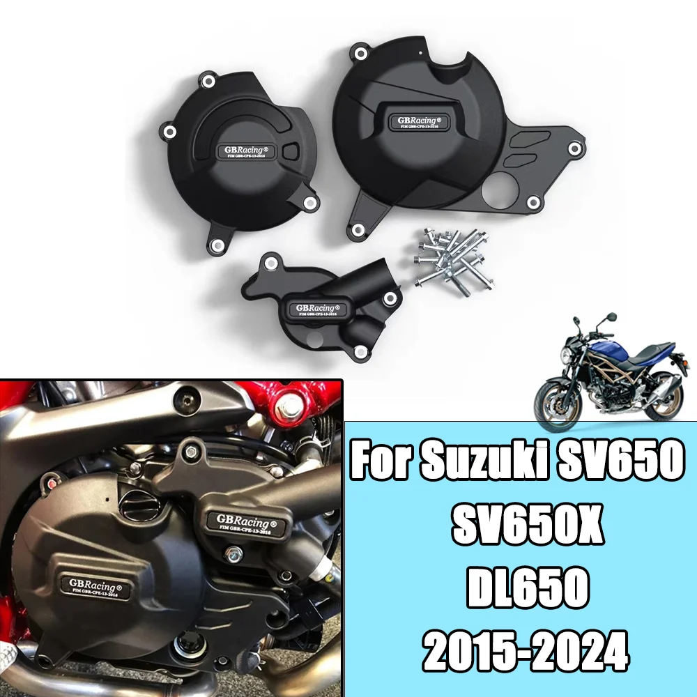 Motocross Accessories Secondary Engine Cover Protection Kit for Suzuki SV650 X201-2023 DL650 V-STROM2017-2023 VS650 2015-2023