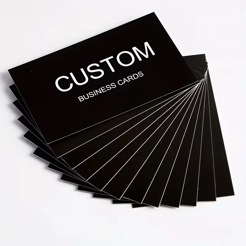 Personalized Business Card Set - Customizable Desk Accessories And Thank You Cards Waterproof Matte Surface Premium Paper Custom