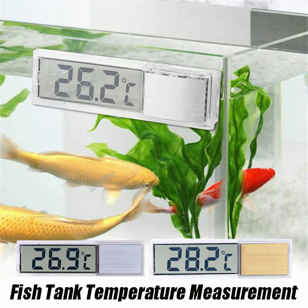 3D Digital LCD Electronic Temperature Measurement Fish Tank Temp Meter Aquarium Thermometer Temperature Control Accessories