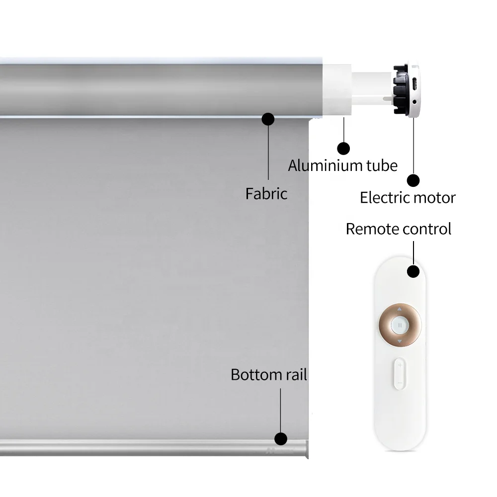 High quality electric automatic wireless electric shutters large roller shading indoor office use smart shutters