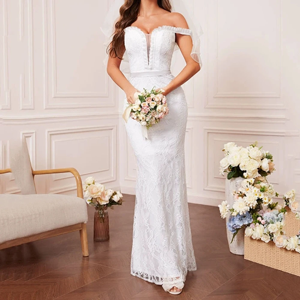 

One-shoulder evening dress fairy dream celebrity party sexy long fishtail skirt slim dress-GZXX212