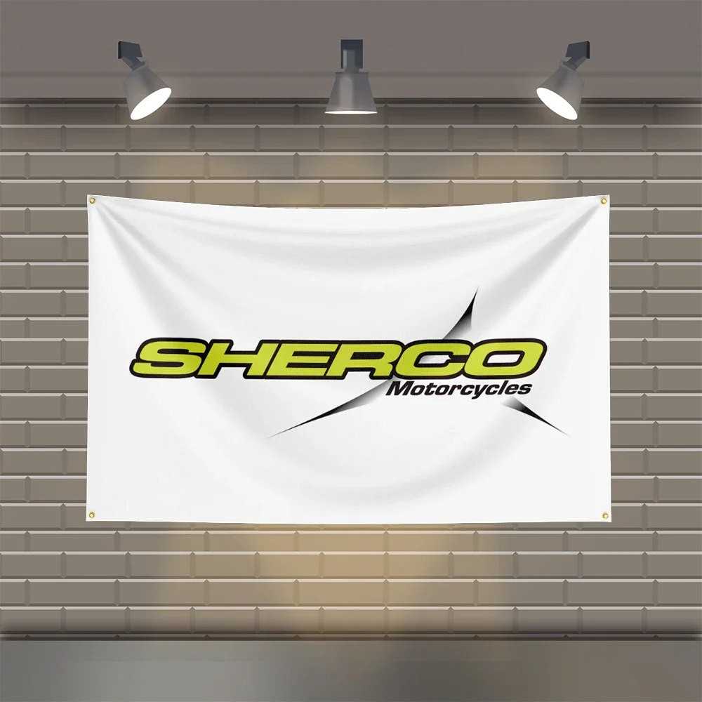 3x5 FT S-Shercos Racing  Flag Polyester Printed Cars Flags for Room Garage Decor