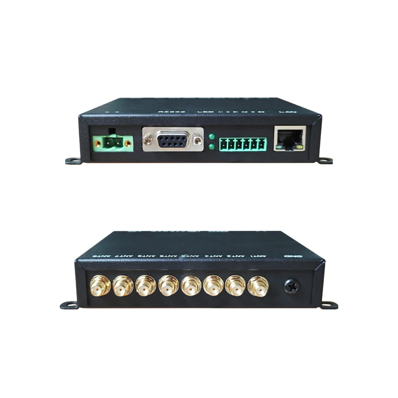 WYUAN UHF RFID 4/8 puertos SMA lector fijo dividido escritor 860-960MHz lectores de tarjetas de Control de acceso para supermercado no tripulado