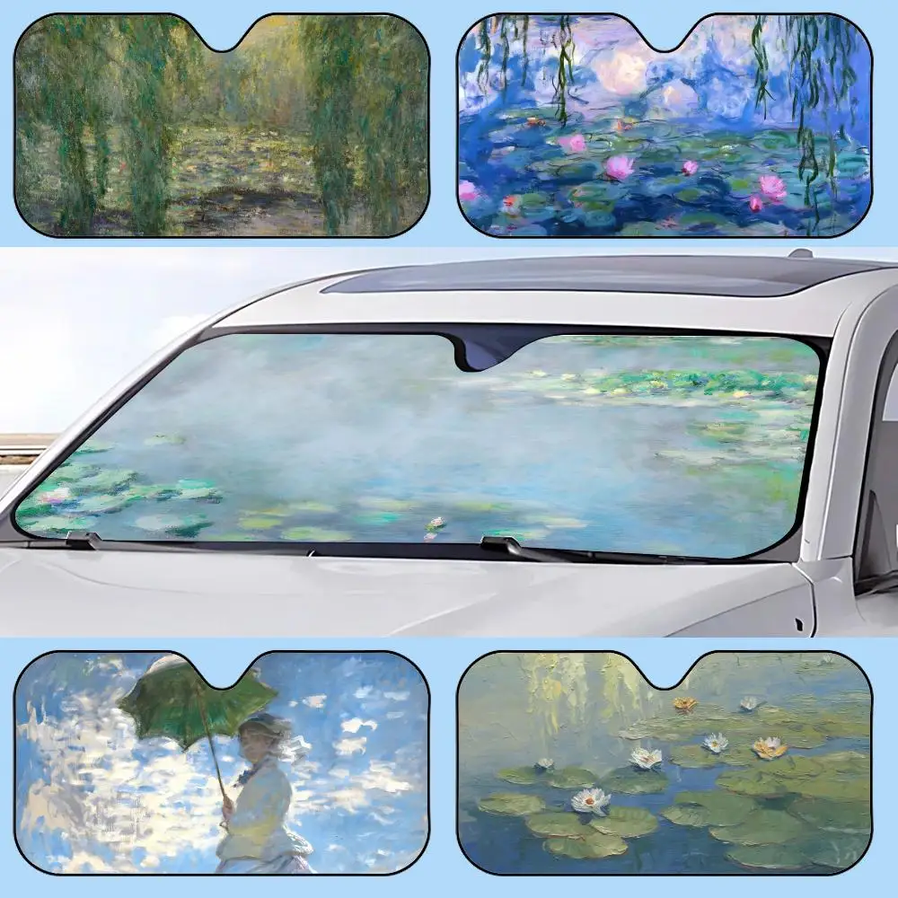 

Солнцезащитный козырек для автомобиля Claude Monet, выдвижной, антибликовый, с защитой от УФ-излучения, для переднего стекла