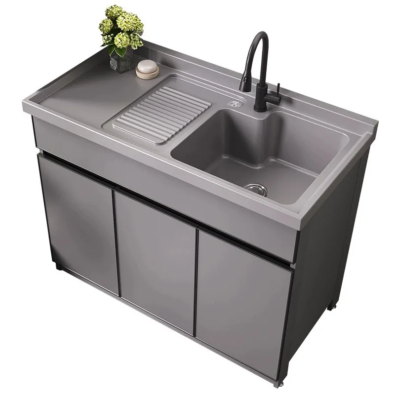 

Space aluminum laundry cabinet, combination pool, integrated washbasin with wiping board