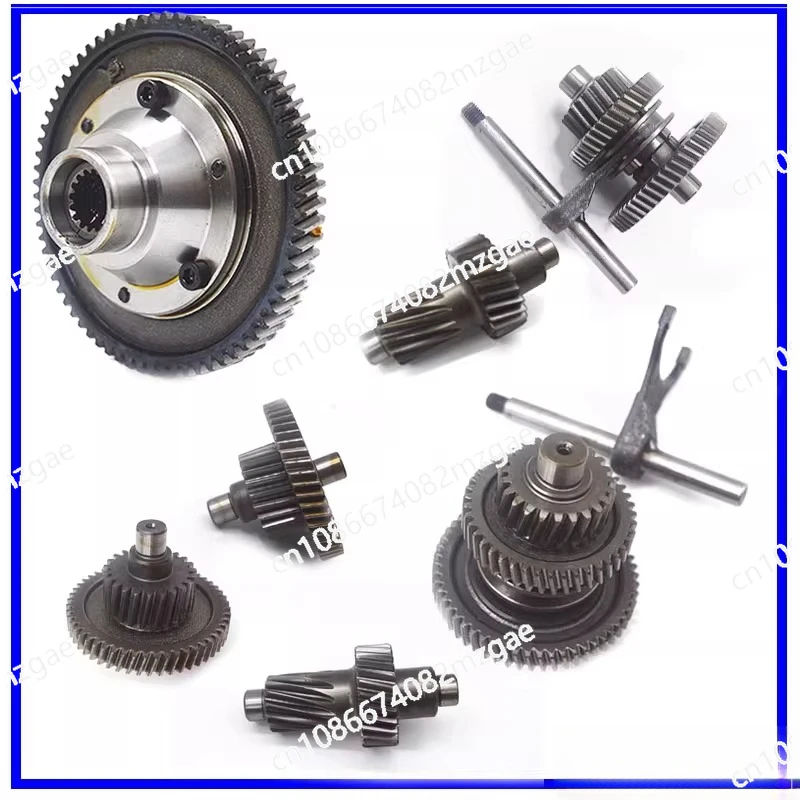 

Electric tricycle differential gear bag, bevel tooth, planetary tooth gear change assembly, fork two gear difference box