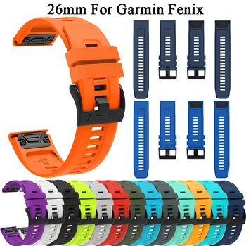 Correa deportiva de silicona de 26mm para reloj Garmin Fenix 7X 6X 6XPro 5X 5X plus, correa de muñeca Easyfit para Fenix 3 HR de liberación rápida