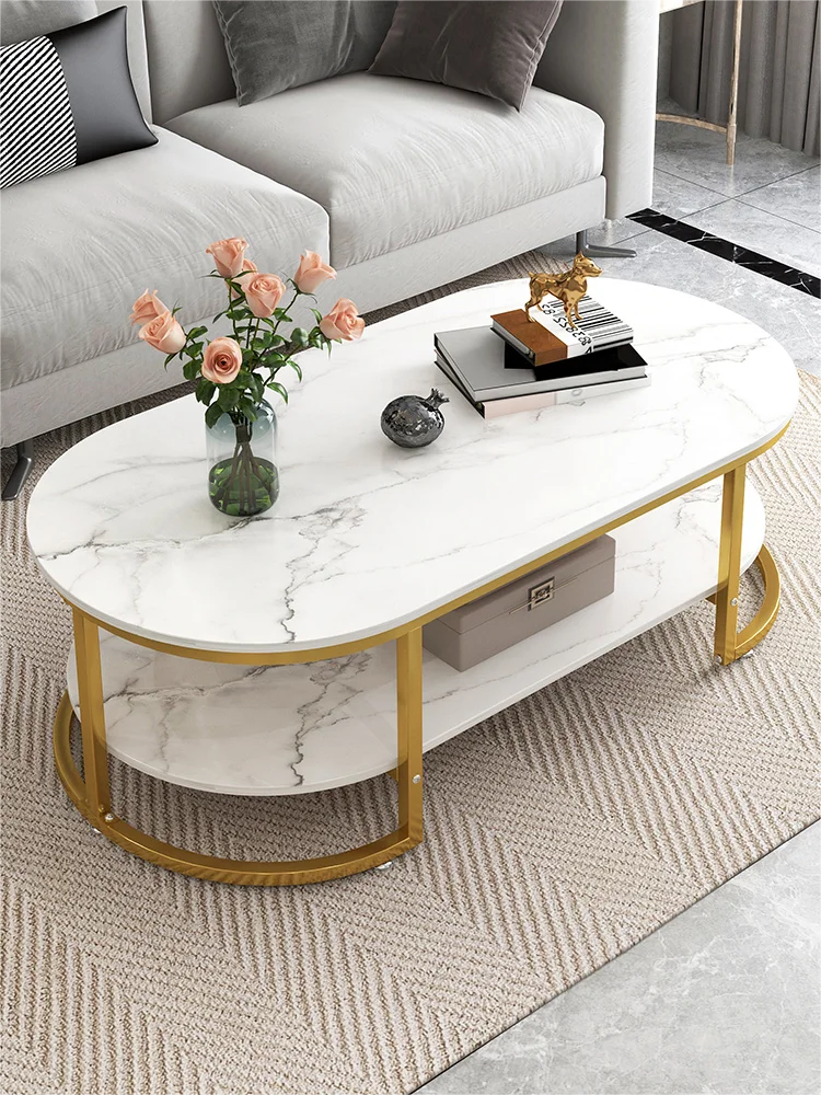 

Coffee Table Living Room Household Small Apartment Table, Simple Modern Light Luxury New Simple Rental House Balcony Tea Table