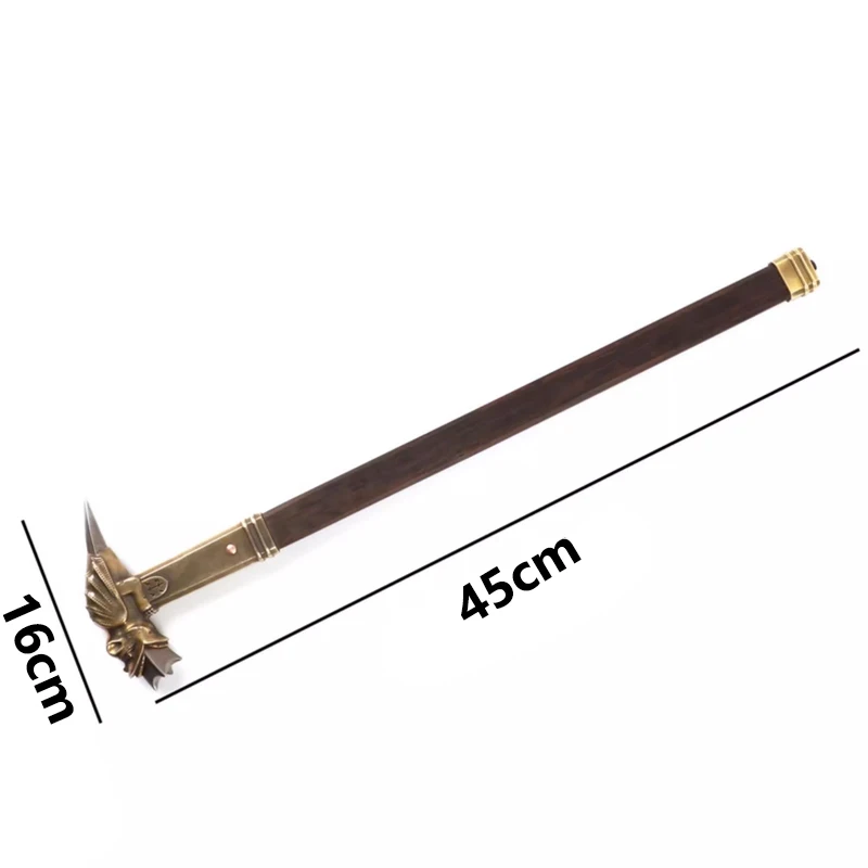 

Bimetallic Inlaid High-quality Multi-functional Tactical Hammer with Ebony Handle, Portable Outdoor Emergency Tool