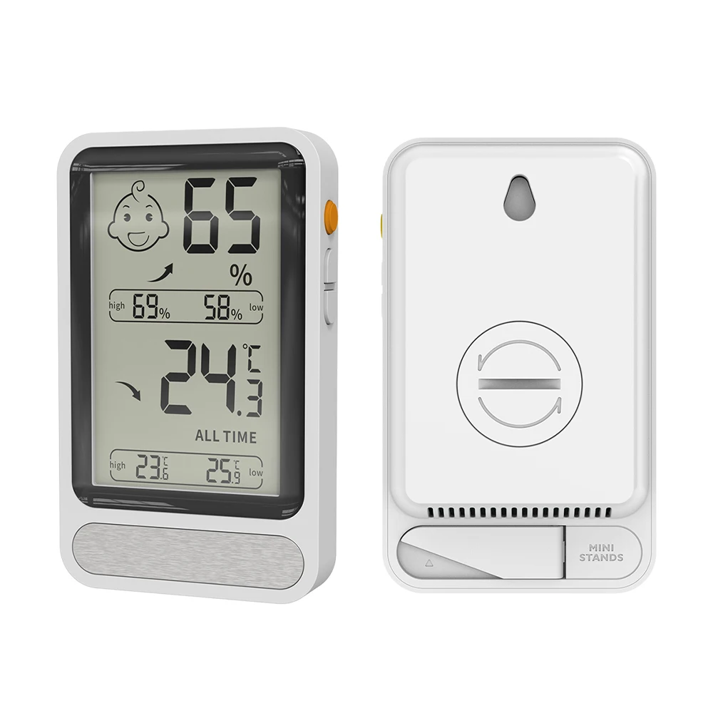 LCD Digital Thermometer Hygrometer Indoor Outdoor Thermometer Hygrometer Weather Station Desktop Stand & Wall Mount