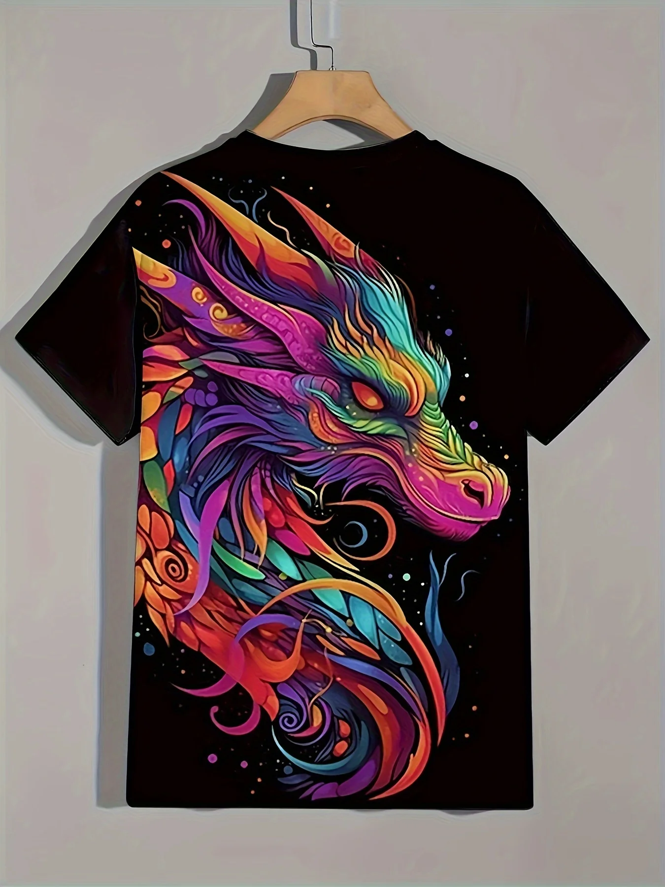 Kinderbekleidung T-Shirts für Jungen, kurzärmeliges Kinder-T-Shirt, stilvoller 3D-Drachen-Grafik-Druck, lässige Mädchen-Sommerkleidung, Oberteile – Detail 10