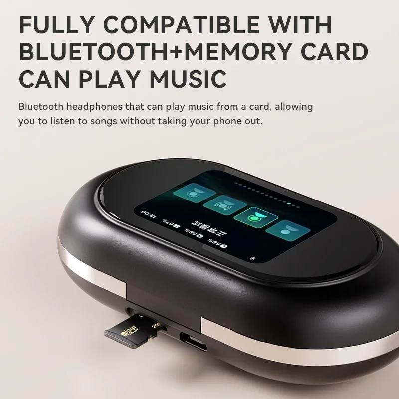 Auriculares con traducción en tiempo Real AI, inalámbricos, Bluetooth, pantalla táctil, tipo colgante, reducción de ruido, compatible con 144 idiomas