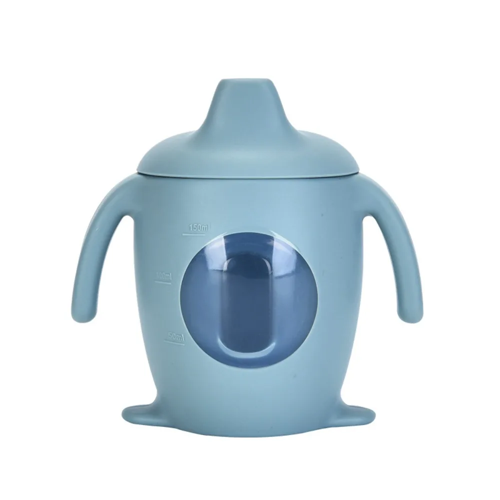 

Penguin Shape Baby Silicone Sippy Cup Learning Cup Silicone Cartoon Water Bottle BPA Free Beverage Container Transparent Cups
