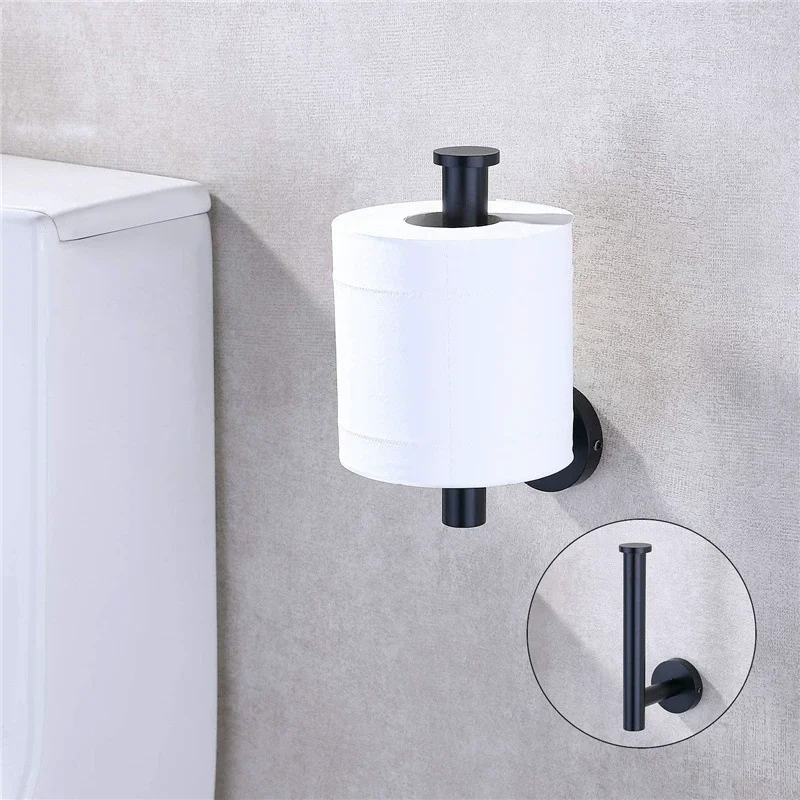 

Toilet Paper Holder Wall Mounted Toilet Paper Holder Bathroom Accessories 304 Stainless Steel Black Nail or Nail Free