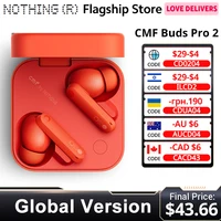 Niente CMF Buds Pro 2 Versión Global Niente Auricular Bluetooth 5.3 con cancelación activa híbrida de ruido de 50 dB 6 MICS HD IP55