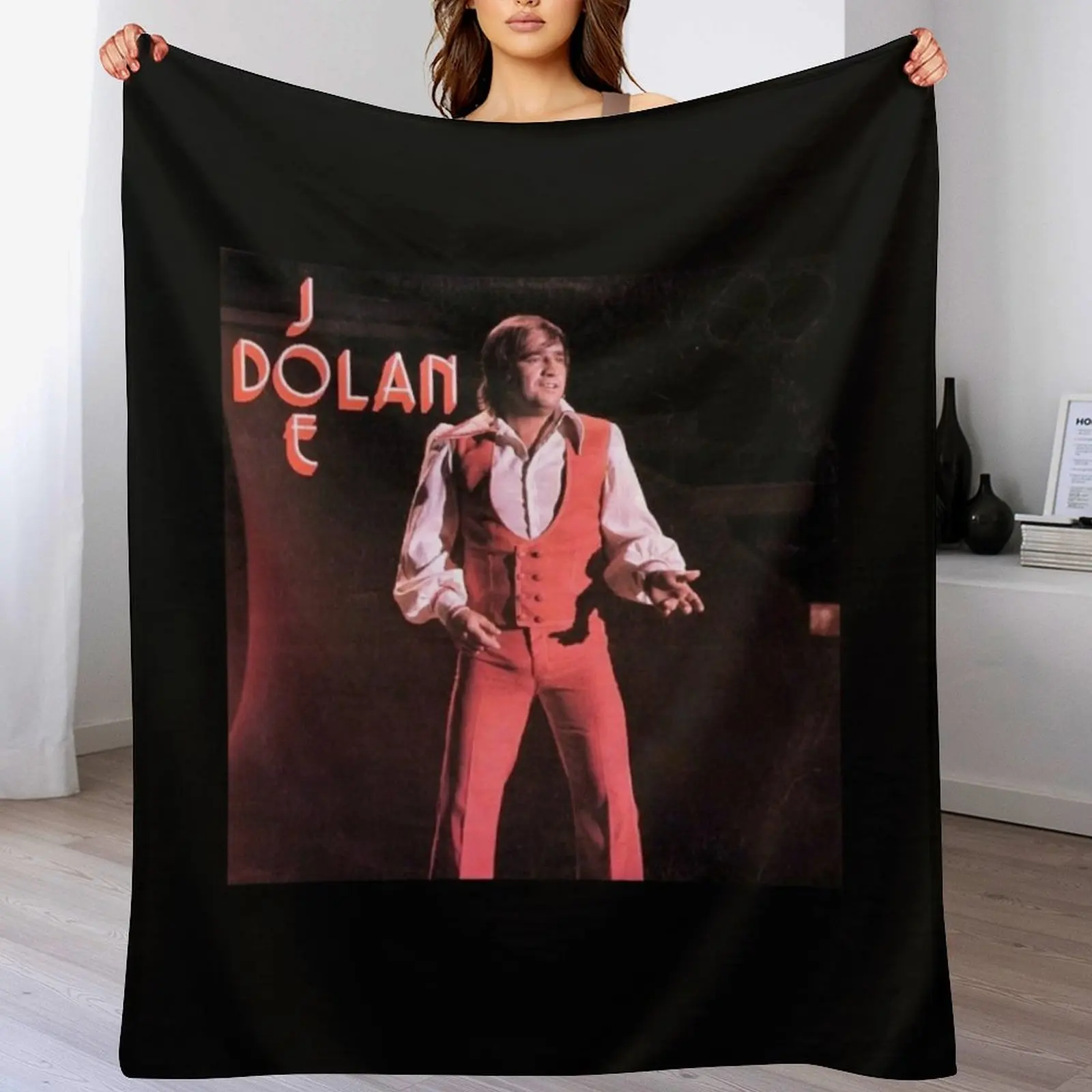 Joe Dolan Red Contrast Art Design Throw Blanket Moving Heavy Blankets