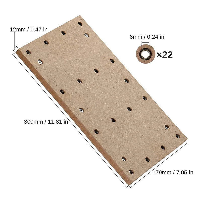 CNC MDF GRID Spoilboard for 3018 CNC Router Machine, 300 x 180 x 12MM