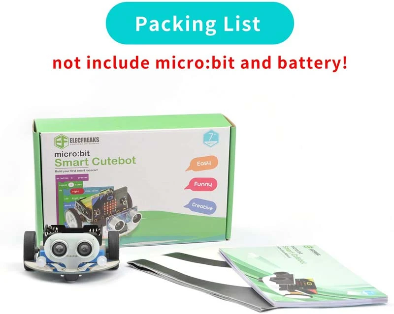 Imagem -05 - Smart Cutebot Kit: Jogo do Robô do Carro Inteligente para Micro:bit sem Micro: Placa do Bocado