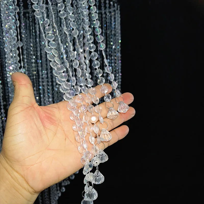 Acrylic beaded chandelier, creative light luxury atmosphere arrangement props