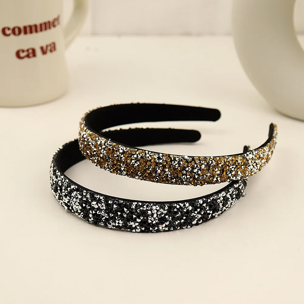 Fashion Women Shining Rhinestone Hairbands Luxury Full Crystal Headbands Girls Party Glitter Hair Hoops Personal Bezel Headwear