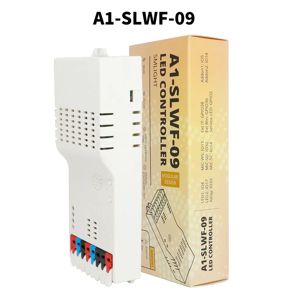 

SMLIGHT A1-SLWF-09 WLED Ethernet PoE домашний помощник аудиореактивный светодиодный контроллер для WS2812B WS2811 WS2813 WS2815 RGBIC Strip