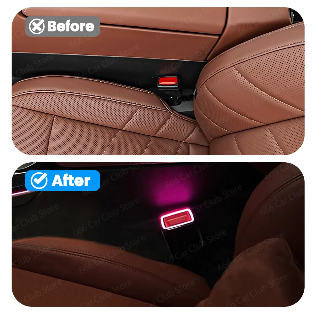 15 Color Seat Belt Buckle Light For BMW 2 3 4 5 6GT 7 Series G30 G32 G12 G20 G22 G42 G60 G70 Car Automotive Decorative Strips