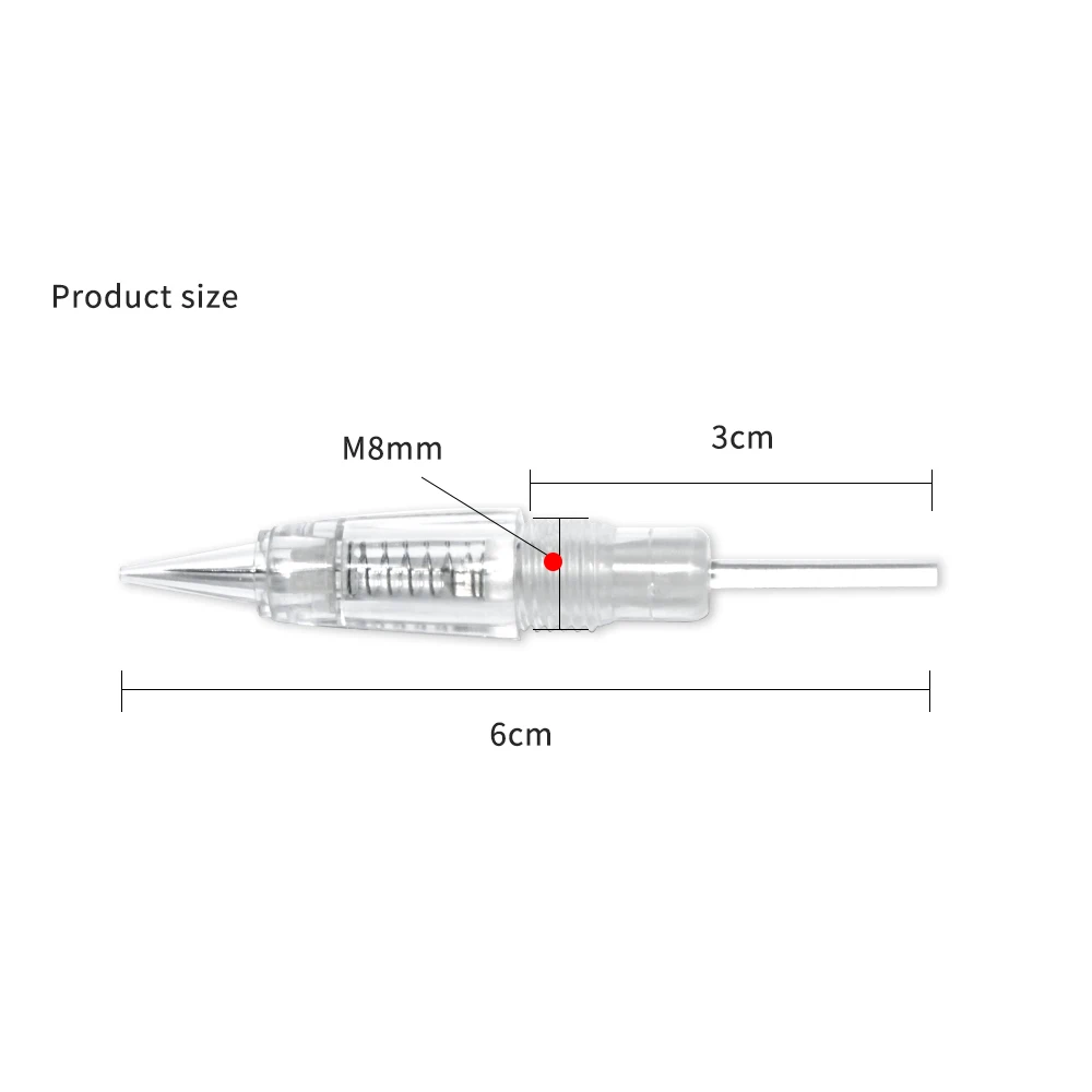 30pcs/box Disposable Tattoo Needle Cartridges 1R 3R 5R 5F 7F 9U For Permanent Makeup Machine Pen Screw Design