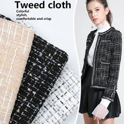 0.5M/1M/2M Wool Tweed Plaid Fabric - Woven Skirt & Outerwear Material for DIY Autumn (by Meter)