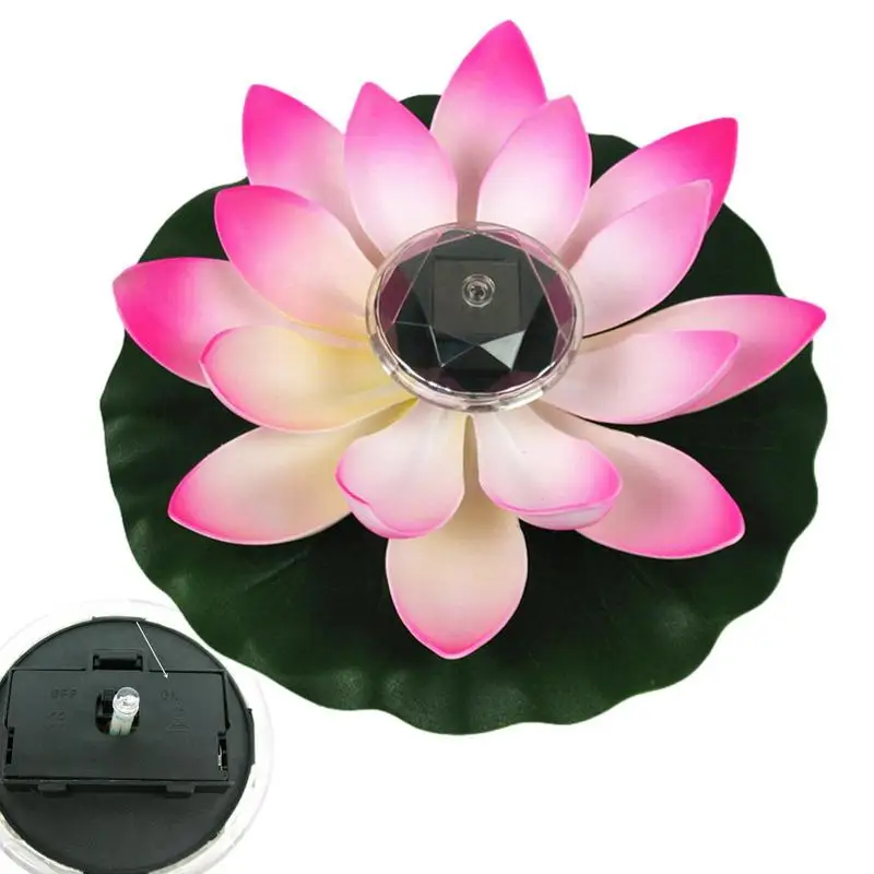 Lotus Floating Pool Lights Flower Pond Lights Flower Pond Lights For Beach Outdoor Decorations Swimming Pool Accessories Pond