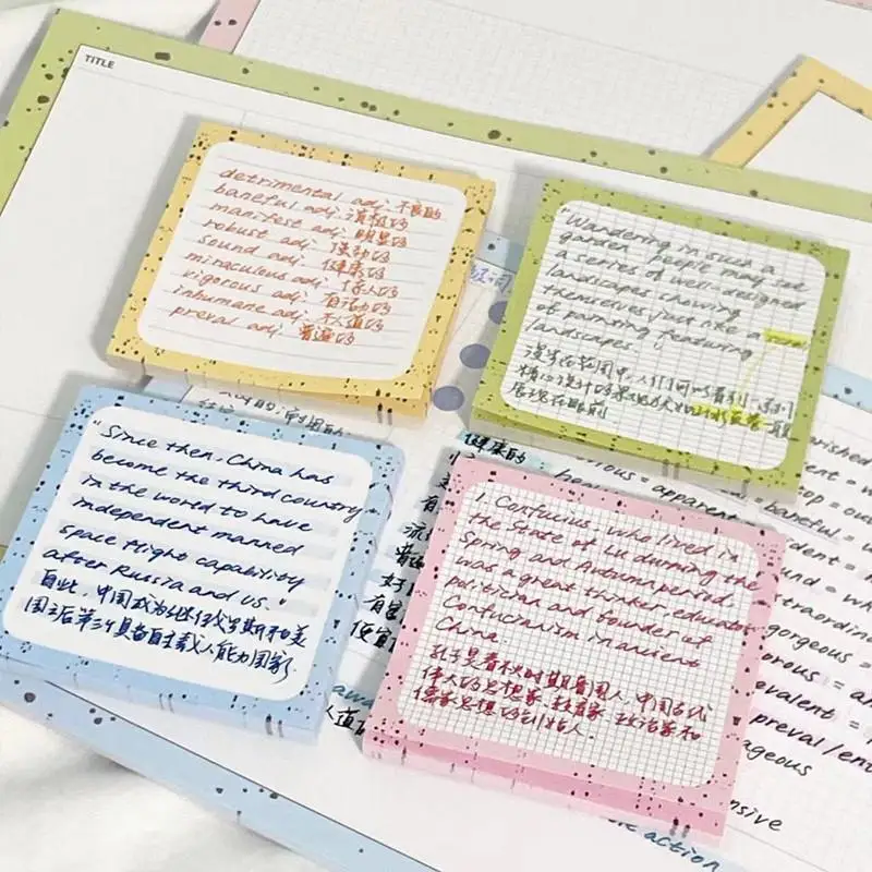 1pcs Creative Cream Style Sticky Note Simple 50 Sheets Tearable Memo Pad for Students Multi-functional Memo Notebook Diary