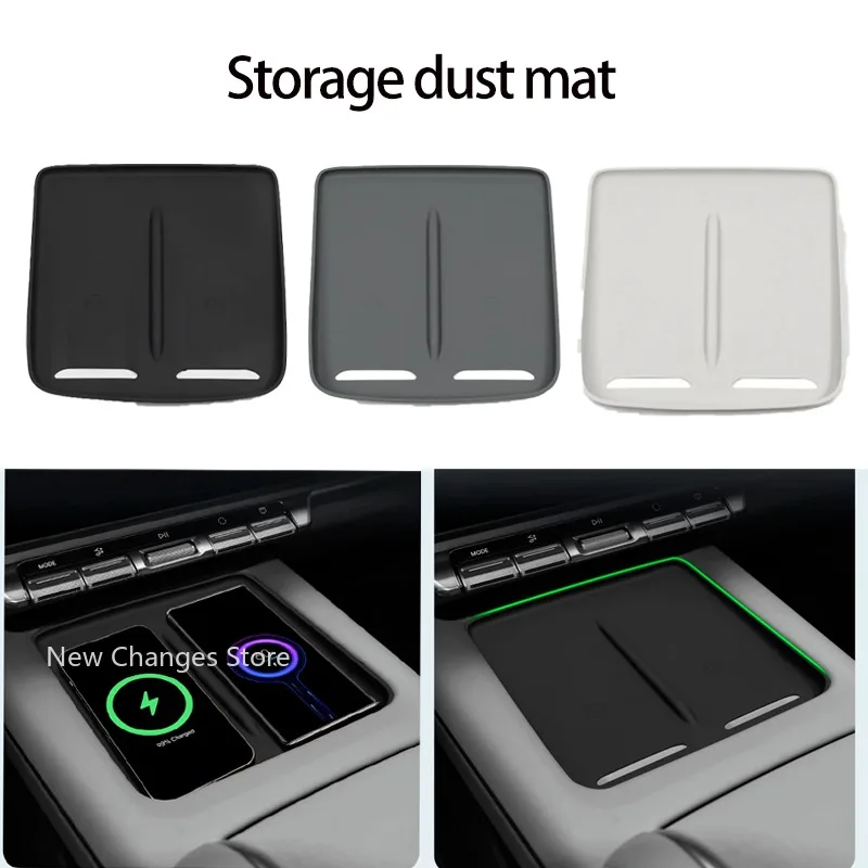 

For Zeekr 7X 2024 2025 Pad Central Storage Dustproof Mat Acccessories Car Styling Central Control Wireless Charging Silicone