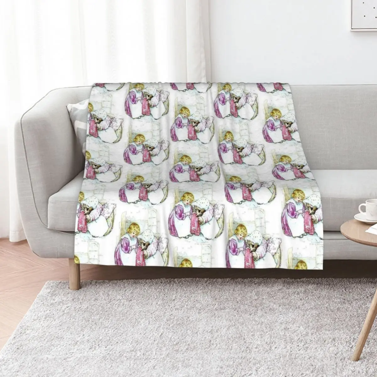 

“Here’s another handkerchief”said Mrs Tiggy-Winkle to Lucie as they folded the washing. Throw Blanket Hairys Nap Blankets