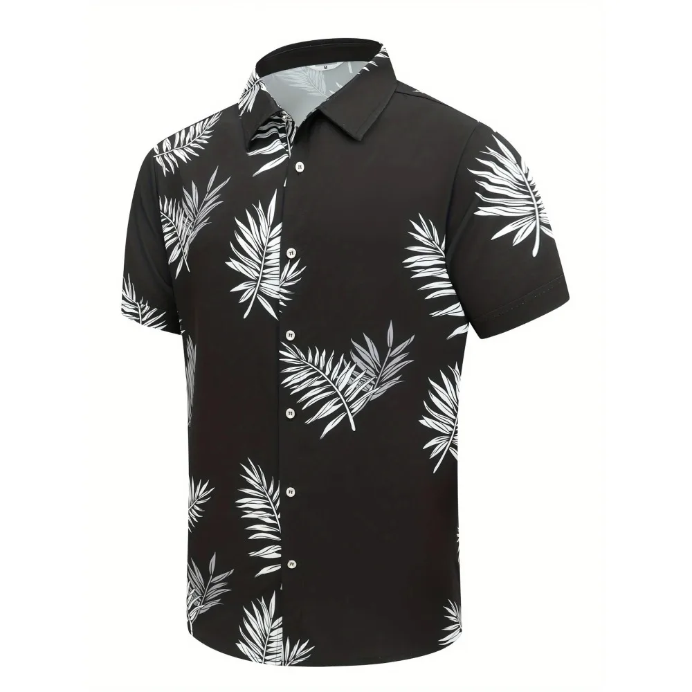 2025 Summer New Men's Classic Vintage Shirts Father's Day Gift Casual Hawaiian Shirt Breathable Light Comfortable Lapel Tops