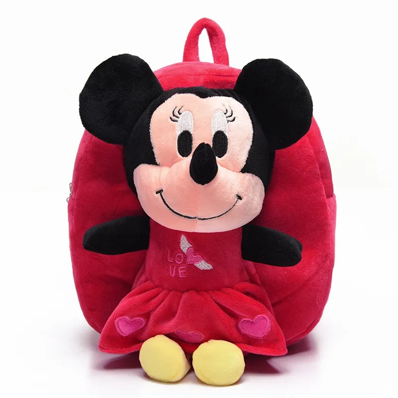 

Disney The Shoulder Carrying Backpack Cartoon Cute Mickey and Minnie Doll Backpacks As A Birthday Gifts for 6-8 Year Old